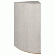Comptoir angle arrondi 60 degrés - P60xH93,8cm - stratifié travertin champagne
