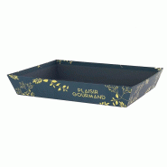 Corbeille carton rectangle Plaisir Gourmand 36x27 - Corbeille carton rectangle Plaisir Gourmand 36x27 -