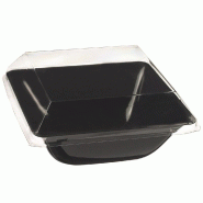 Couvercle pour saladier Fluid' réf 38707 PET transparent 17x17x3cm - par 100