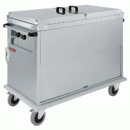 Diamond - Chariot bain marie 2x GN 1/1, 2 T°, couvercles, armoire porte basculante - réf. CTBM/2C-TD - AKS-CTBM/2C-TD