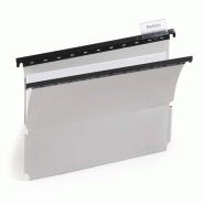 Durable Lot de 25 Dossier suspendu pour tiroir, pour format A4, avec cavalier coulissant - 260110