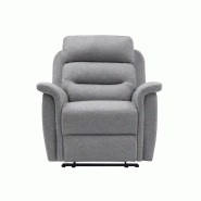 Fauteuil de relaxation moderne pour votre home cinéma ou votre salon - Tissu Gris Fauteuil de relaxation moderne pour votre home cinéma ou votre salon - Tissu Gris