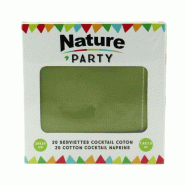 FHC evolupack FHC - 200Pcs - Serviette coton vert pour cocktail - vert textile 8NPSVCR20GN