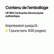HP 953 Cartouche dencre jaune authentique