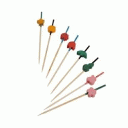 Packnwood FHC - 2 000Pcs - Pique bambou avec une extrémité décors et couleurs assortis H90mm - Bambou 210BBART9 Packnwood FHC - 2 000Pcs - Pique bambou avec une extrémité décors et couleurs assortis H90mm - Bambou 210BBART9