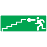 Panneaux adhésifs 330x200 mm secours évacuation - ADPNG-TL10/DESG_0