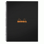 RHODIA Lot de 5 Notebook Active 225x297 / A4+, 160p./80 feuilles microperforées 90 g/m² reliure intégrale, perf. 9 trous, quadrillé 5x5 - 30379219