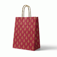 Sac LuxOr poignées torsadées or 18x8x23cm - par 50