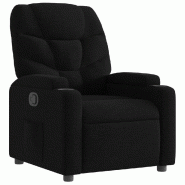 VidaXL Fauteuil inclinable en tissu noir Modèle Helvoria - 3205610