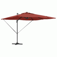 VidaXL Parasol Terre cuite 286 x 284 x 270 cm Aluminium et polyester Modèle Titan Évasion - 42003326