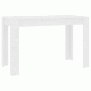 VidaXL Table à manger Blanc 120x60x76 cm Bois d'ingénierie Modèle Helios Panorama Jardin - 800432