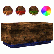 VidaXL Table basse avec lumières LED chêne fumé 90x50x40 cm Modèle Atlas Vision - 839879
