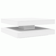 VidaXL Table basse rotative à 360 degrés blanc 90x90x34,5 cm Modèle Élégance - 8721158573346_0