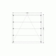 Abri voiture carport modern 600x600 cm / structure en bois / toiture plate en bois