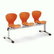 Banc d'accueil Buni avec assises en polypro. - 3 places_0