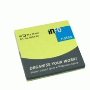 Bloc-notes INFONOTES vert fort (7,5 x 7,5 cm) - 4011169654337