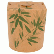Boîte à pâtes à fermeture croisillon carton Feel Green 480cc D8x9cm - par 50