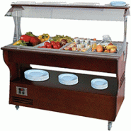 Buffet central réfrigéré ou bain-marie - 4 bacs GN 1/1 - Dimensions 1495x855x1405 mm Buffet central réfrigéré ou bain-marie - 4 bacs GN 1/1 - Dimensions 1495x855x1405 mm