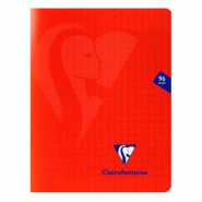 Clairefontaine Lot de 10 Cahier Mimesys 17x22, 96p./48 feuilles 90 g/m² piquées, coloris rouge, Séyès - 3329683337416