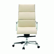 Fauteuil de direction cuir Dekora - Offisit. - cuir blanc_0