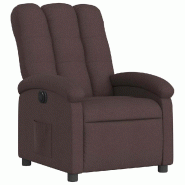 Fauteuil inclinable électrique Marron foncé Tissu Modèle Nerdelora - 8721012165618