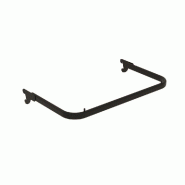 Guidon penderie L60xP35cm - noir satiné - acier - facile à déplacer