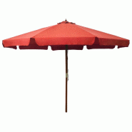 Helloshop26 - Parasol avec mât en bois 330 cm orange 02_0008124 - orange Bambou 3000434782722