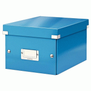 LEITZ Lot de 6 Boîte de rangement Click & Store Wow, format A5, coloris bleu métallique - bleu 60430036 LEITZ Lot de 6 Boîte de rangement Click & Store Wow, format A5, coloris bleu métallique - bleu 60430036
