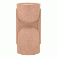 Mauro Ferretti Vase D'Extérieur Nui 70,5 Cm - Vase Compact En Résine Rouge Au Design Moderne Et Fonctionnel - rouge 421760003