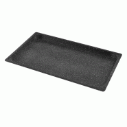 Plaque de four lisse et antiadhésif GN 1/1 - Risoli - noir aluminium OP120M/5420G