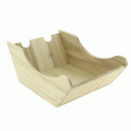 Présentoir empilable bois naturel forme traineau 32,5x22,5x12,5cm - par 20