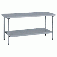 Tournus Equipement Table inox centrale avec étagère inférieure fixe longueur 1200 mm Tournus - 424812 - plastique 424812