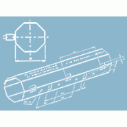 Tubes octogonal agrafé de 40