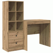 VidaXL Bureau avec tiroir 2 pcs Chêne artisanal Modèle Titan Nova Élite - 3337360