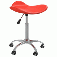 VidaXL Chaise pivotante à manger Rouge Similicuir Modèle Elvaris - 8720286750957