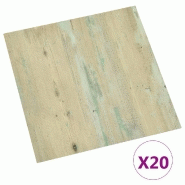 Vidaxl planches de plancher autoadhésives 20 pcs pvc 1,86 m² marron 330130