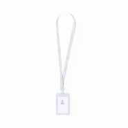 25x Cordon / Lanyard et Porte-noms / Badge Blanc - 8412536821219