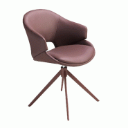 Angel Cerdá Chaise pivotante en similicuir marron cuivré 4243C 58 x 62 x 84 - marron matière synthétique 8435631045311 Angel Cerdá Chaise pivotante en similicuir marron cuivré 4243C 58 x 62 x 84 - marron matière synthétique 8435631045311