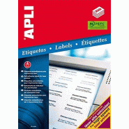 Apli 6000 étiquettes blanches laser rapide, format 70 x 35 mm (250 feuilles A4 / cdt) - 8410782025191
