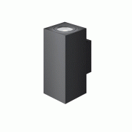 Applique murale rectangulaire double LED Zio Wall avec double émission et douille GU10 pour ampoules de 50 mm, noir mat - Beneito & Faure - noir 8436