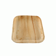 Betik Ecoline – 100 unités – Assiette carrée feuille de palmier – 24 x 24 cm - beige Matériau naturel 1010220