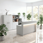 Bureau d'accueil Eira 1 personne - Mobel Linea - 184, Blanc, Oui