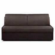 CANAPÉ CONVERTIBLE FRANCE MATELAS 16CM SYSTÈME EXPRESS  SOMMIER LATTES 120CM MICROFIBRE MARRON