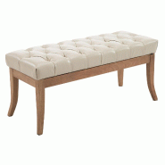 CLP Banc Ramses similicuir antique clair Crème/100 cm - beige polyester 152003904