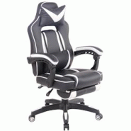 CLP Fauteuil de bureau Heat en similicuir Noir / Blanc - blanc polyester 192553637 CLP Fauteuil de bureau Heat en similicuir Noir / Blanc - blanc polyester 192553637