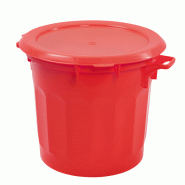 Couvercle plat pour conteneur alimentaire HACCP 75L Gilac - Rouge_0