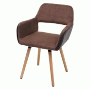 Décoshop26 - Chaise de salle à manger bureau visiteur design rétro en tissu marron pied en bois clair 04_0002139 - marron 3000252432694 Décoshop26 - Chaise de salle à manger bureau visiteur design rétro en tissu marron pied en bois clair 04_0002139 - marron 3000252432694