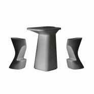 Ensemble NOMA table + 2 tabourets - tortora
