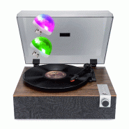 Evidence Acoustics Tourne-disque Vinyle EA-PL200-WOOD Haut-parleurs intégrés 40W PMPO - 33, 45 et 78 tours - Bluetooth, 2 Mini Lumières LED - 36666