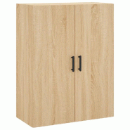 Helloshop26 - Armoire murale design pratique rangement 69,5 x 34 x 90 cm en bois d'ingénierie chêne sonoma 02_0048587 - Bois massif 3000235358492